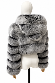 Frost Black Fox Fur Coat