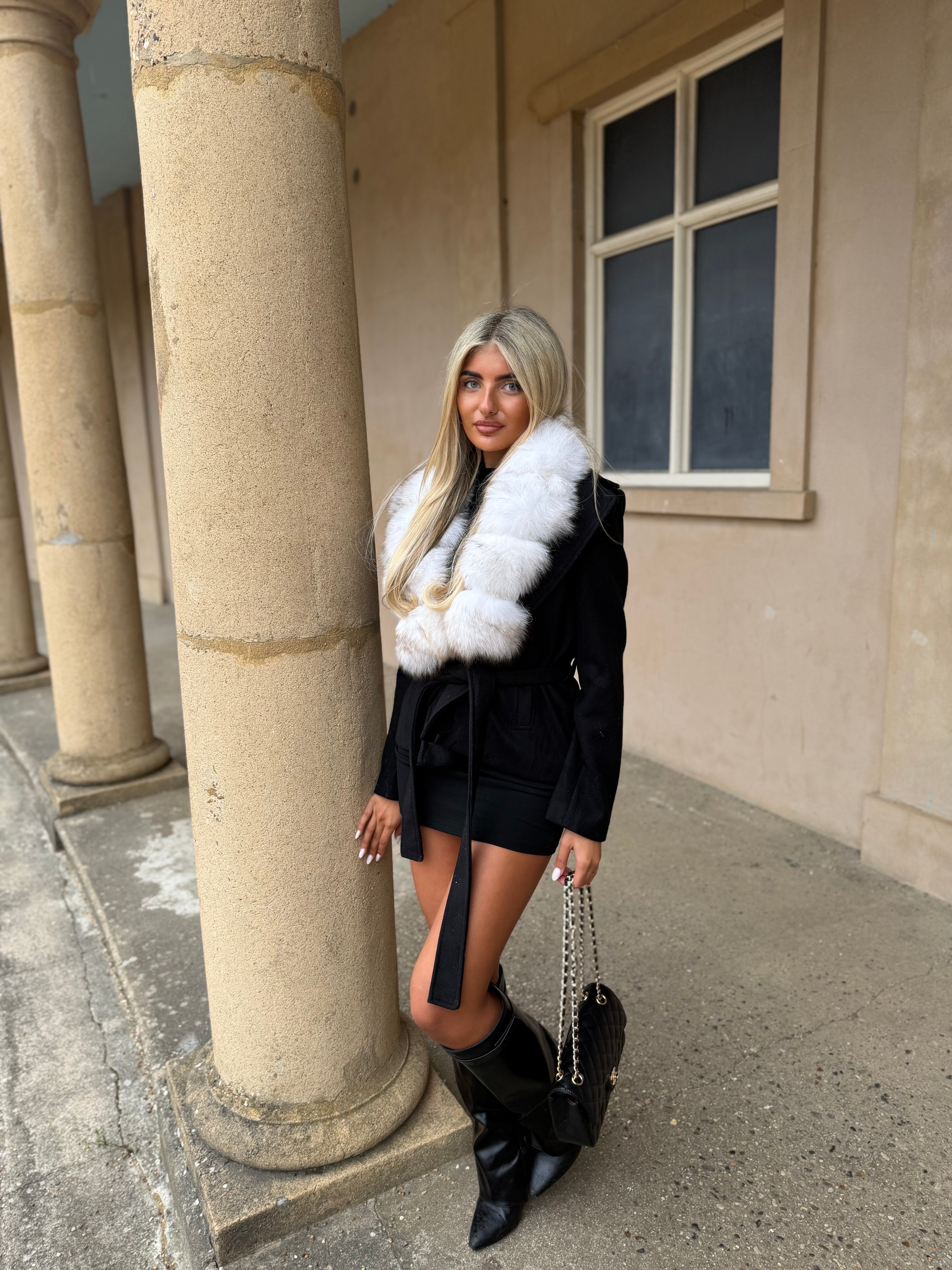 Black Snow Mid Fox Cashmere