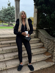 Black Fox Fur Cardigan