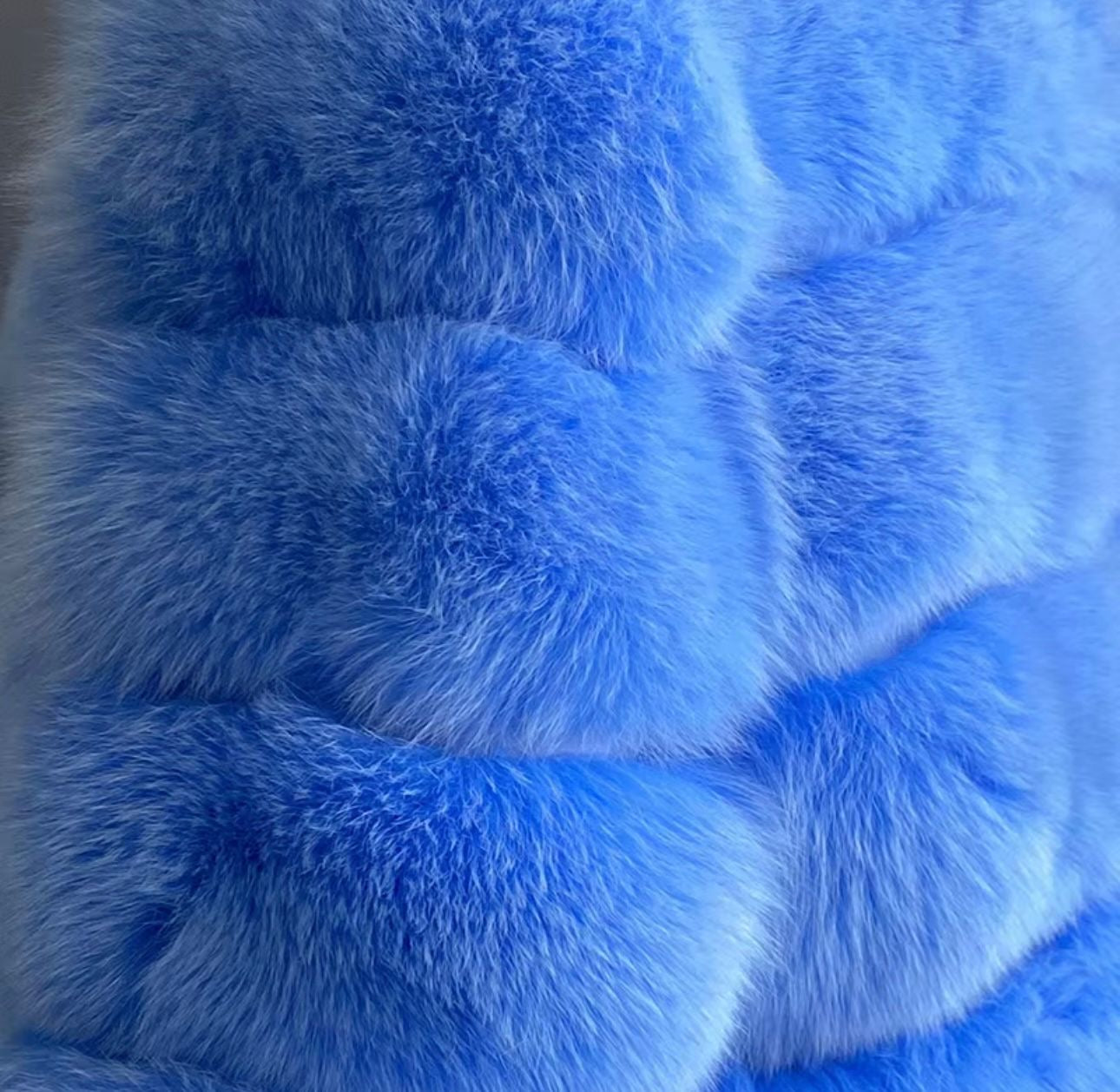 Premium Frost White Fox Fur Hooded Coat