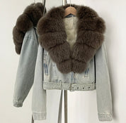 Espresso Fox Denim Puffer