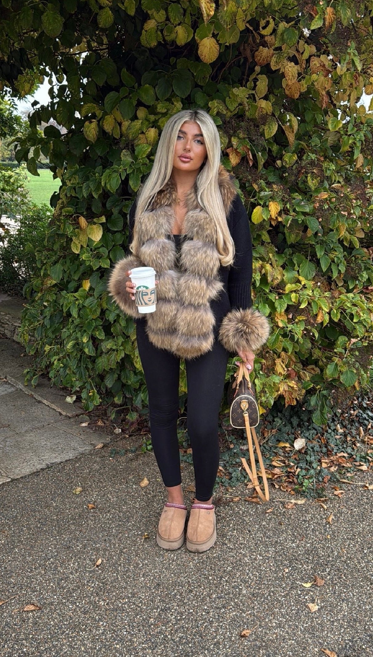 Racoon fur cardigan in stock