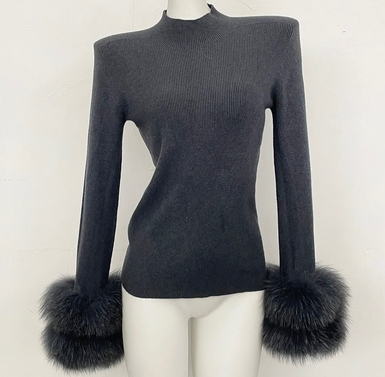 Ash fox Fur Knit