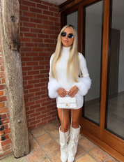 White Fox Fur Knit