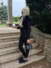 Black Fox Fur Cardigan