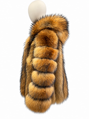 Racoon Vertical Fox Fur Coat
