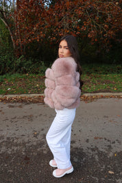 Dusty Rose Fox Fur Coat