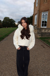 Ivory Fox Fur cardigan